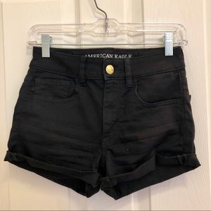 American Eagle Black jean shorts